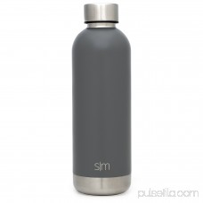 Simple Modern 12oz Bolt Water Bottle - Stainless Steel Hydro Kids Flask - Double Wall Vacuum Insulated Reusable Brown Small Metal Coffee Tumbler Leakproof Thermos - Wood Grain 569665911